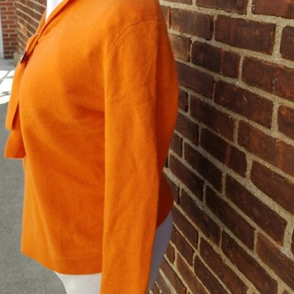 Jones Orange cashmere blend sweater L - Picture 3 of 8